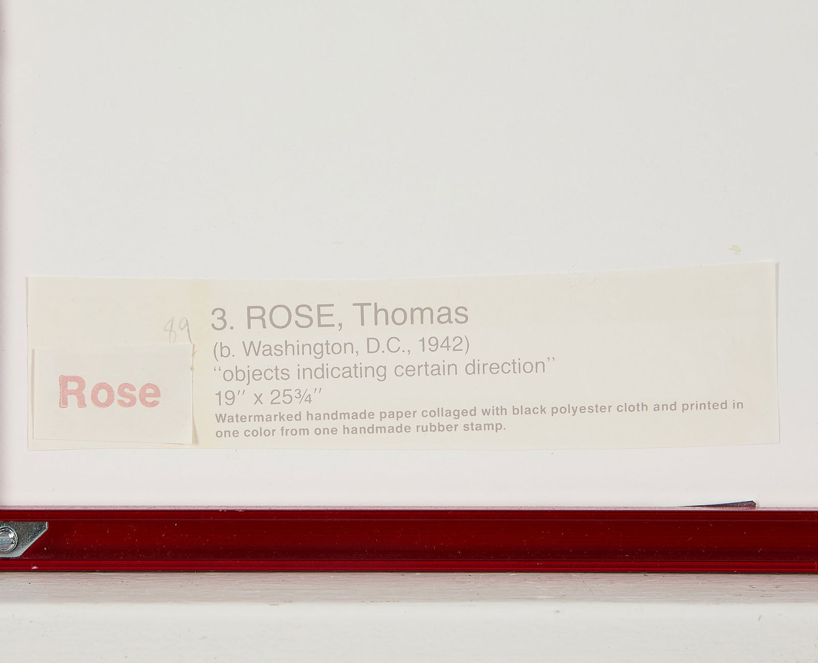 Thomas Rose "Objects Indicating Direction" MM 1978 - 8