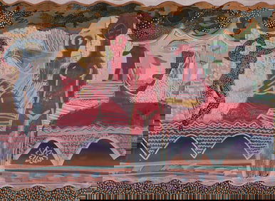 Leon Hushcha Abstract Acrylic Painting