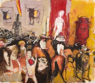 Heinrich Tessmer "Spanisches Fest" Painting