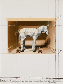 Christo "Wrapped Horse" Mixed Media 1989