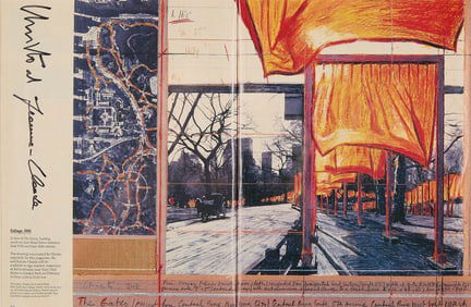 Christo & Jeanne-Claude Signed Magazine w/ Swatch