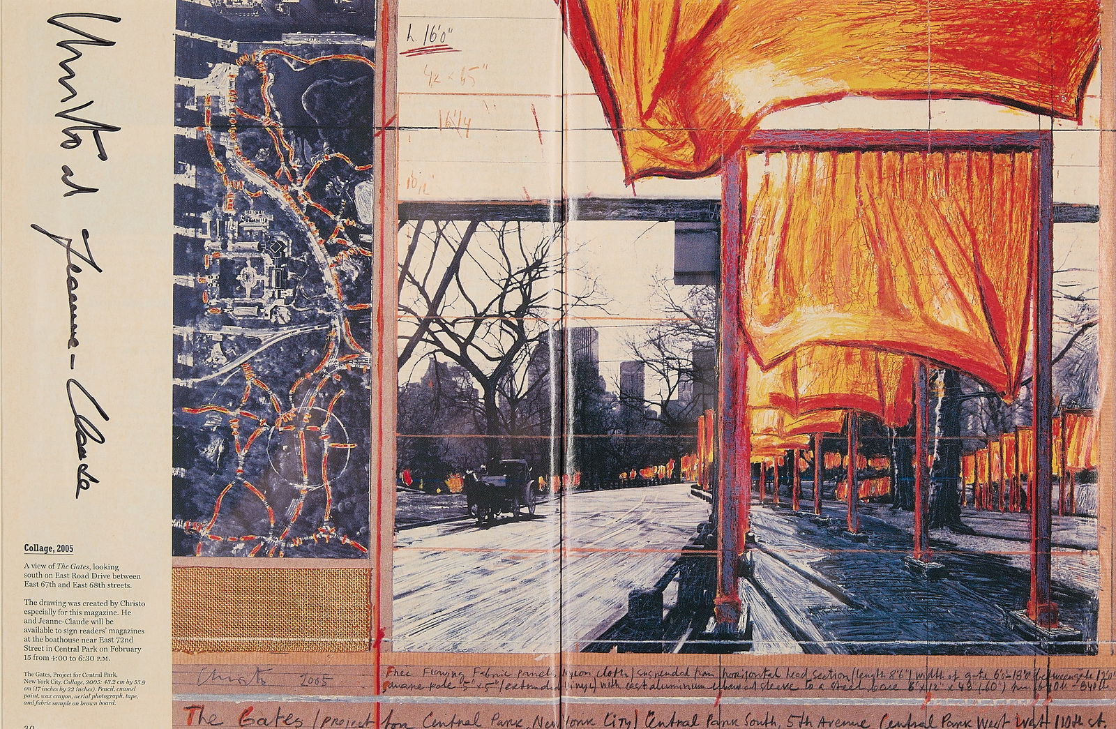 Christo & Jeanne-Claude Signed Magazine w/ Swatch (1 of 5)