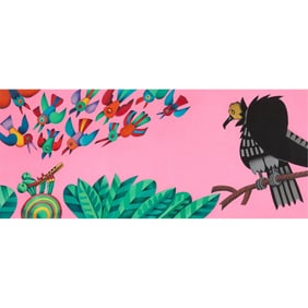 Gerald McDermott "Birds of Air" Gouache 2001