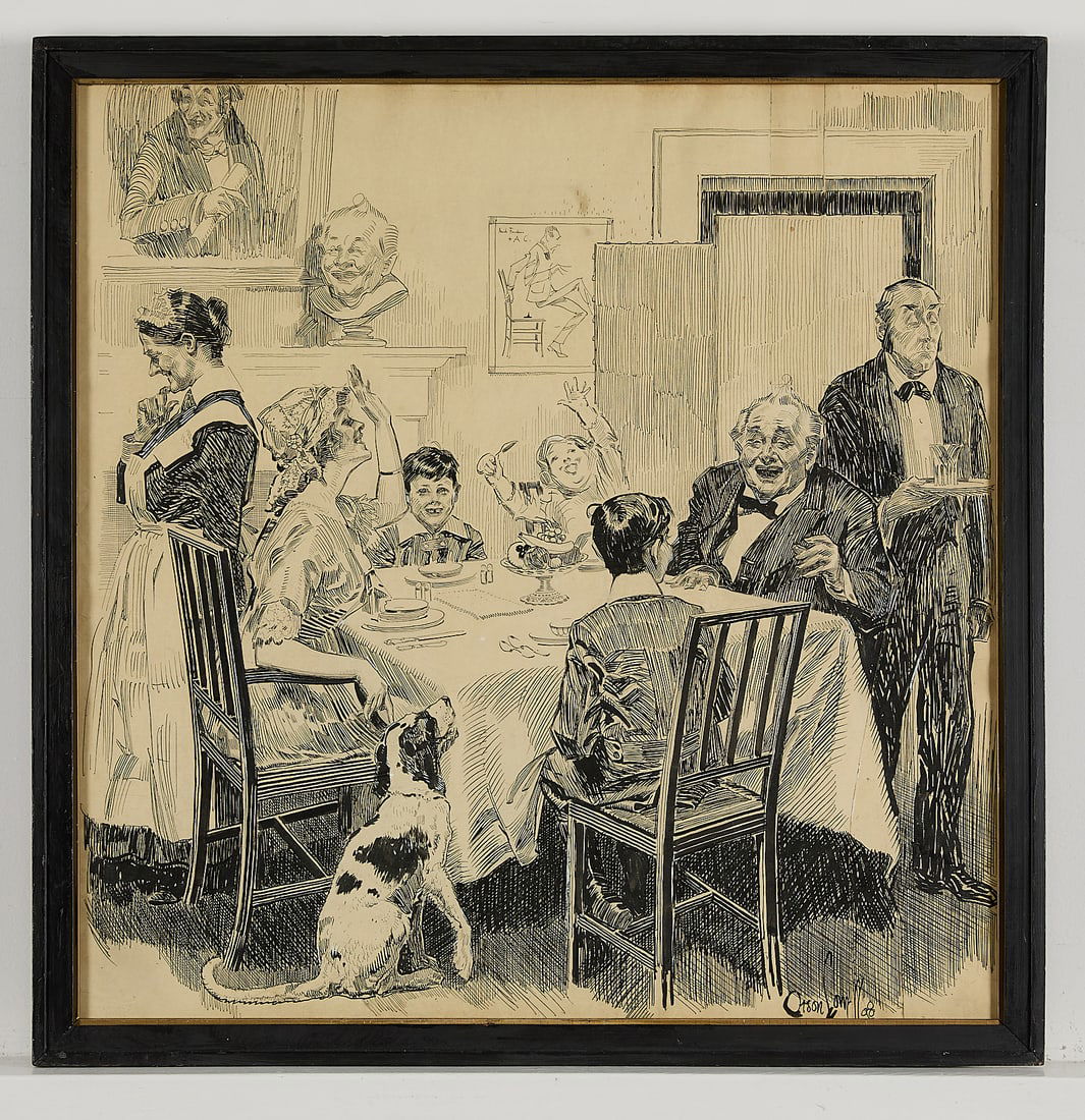 Orson Lowell Life Magazine Drawing 1898 (1 of 5)