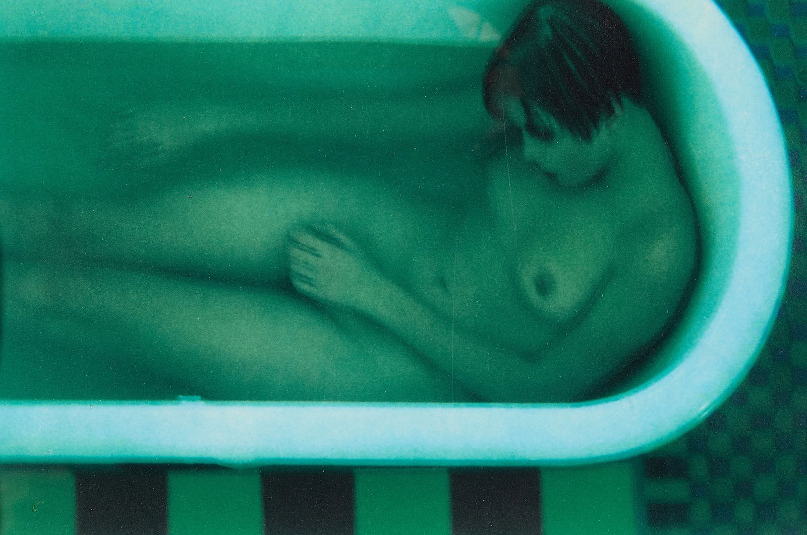 Sarah Moon "Bathtub" Print 1998: Sarah Moon (French, b. 1941). Pigment transfer print titled "Bathtub," 1998. Signed, numbered 5/15, and dated in pencil along the verso.Provenance: Weinstein Gallery, Minnesota, 2005; From the Estate