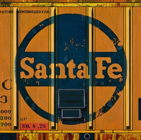 Robert Cottingham "Santa Fe" Woodcut 1988
