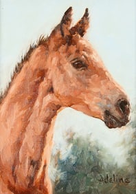 Adeline Halvorson "Copper" Horse Painting