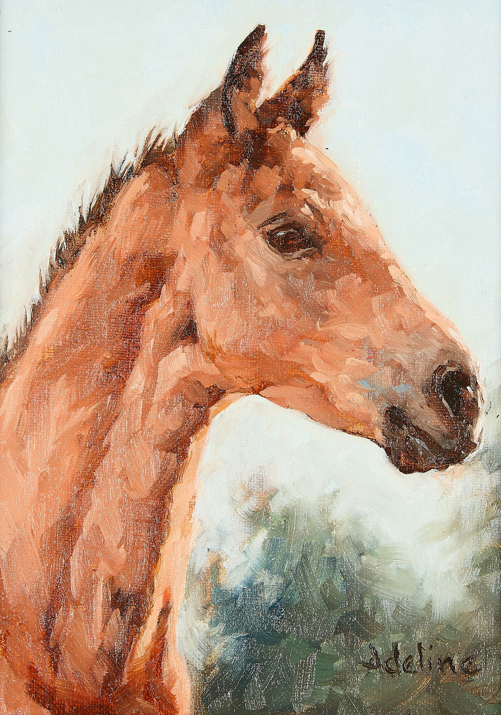 Adeline Halvorson "Copper" Horse Painting (1 of 5)