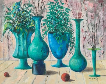 William Sylvester Carter Still Life O/B Painting