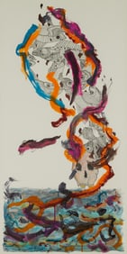 Ed Baynard "Piscine Promenade" Acrylic Painting