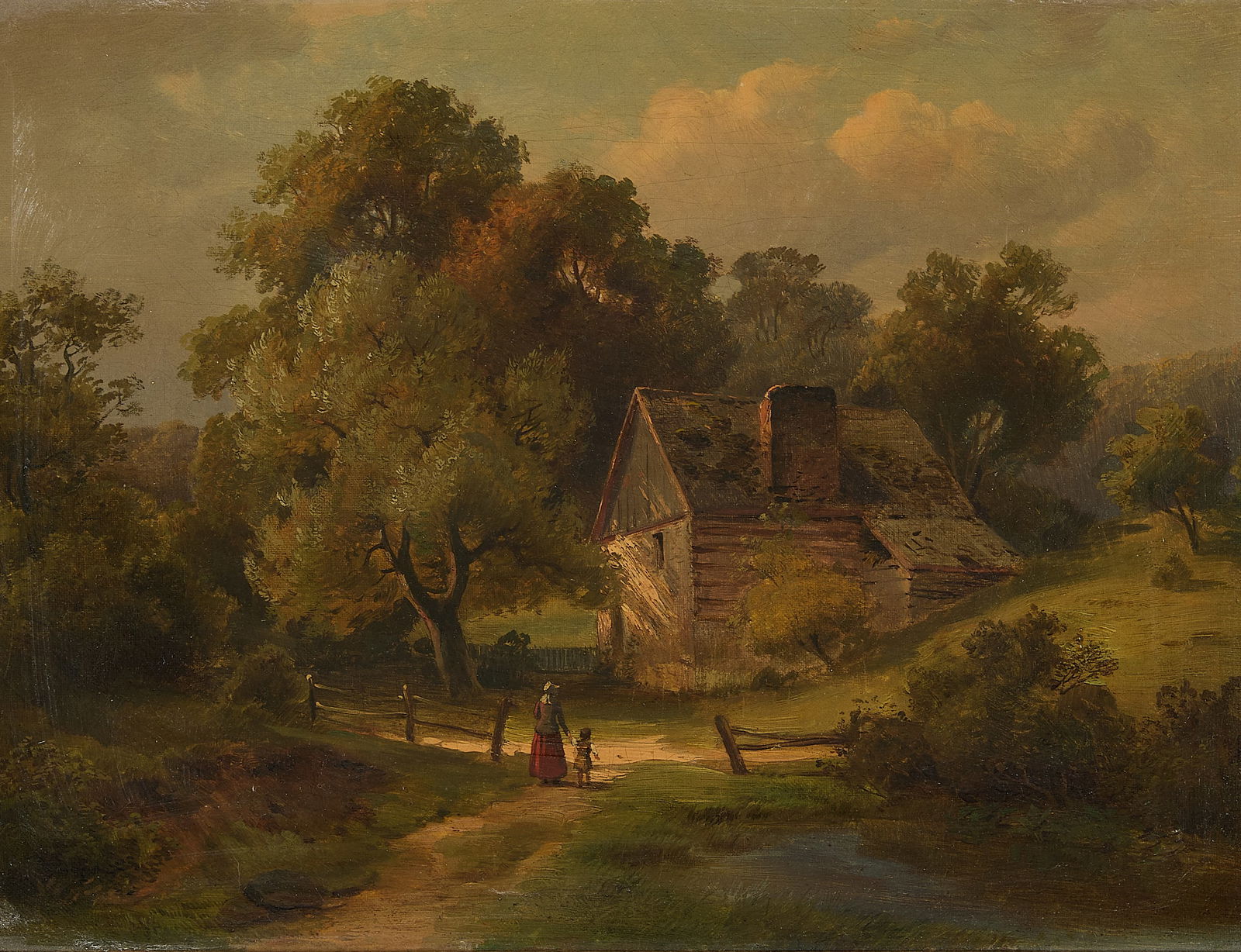 A.M. Stevenson "Sally McKeever's Cottage" Painting (1 of 9)