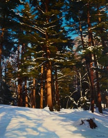 Ronal Parlin "Silent Warmth" Oil on Board Painting