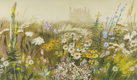 C. Robert Perrin Wildflower Field Painting