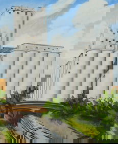 Rod Massey Grain Elevator Painting 1984