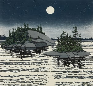 Neil Welliver "Islands, Allagash" Lithograph