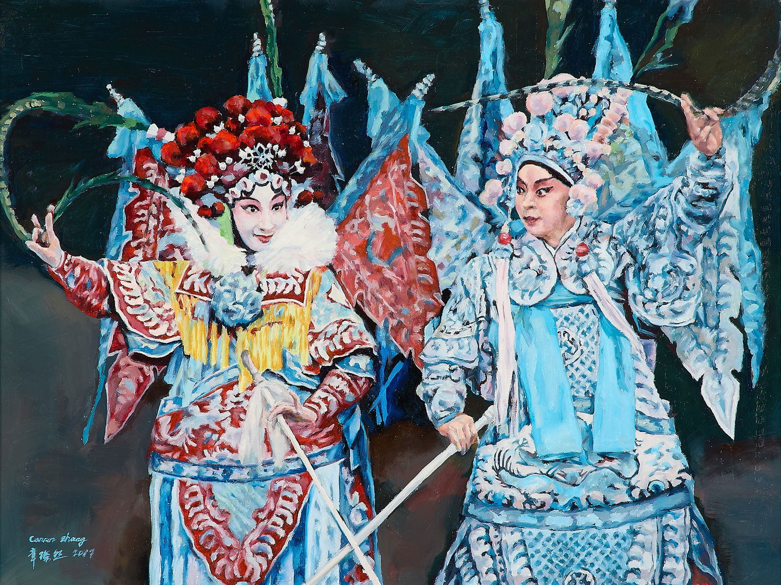 Canran Zhang Two Figures Painting 2017 (1 of 5)