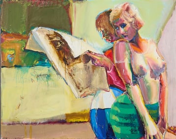 Richard Hickam "Daily News" Painting 1998