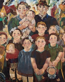 Jessica Rice "Family of Man" Oil Painting 2000