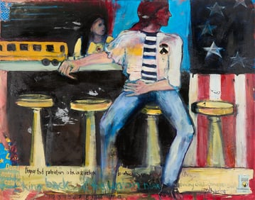 Royal Nebeker "Looking Back" Painting 2006