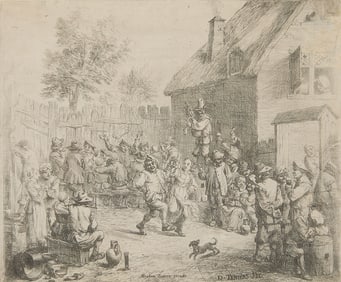 After David Teniers II "County Fair" Etching