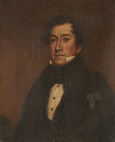 19th c. American School O/C Portrait Painting
