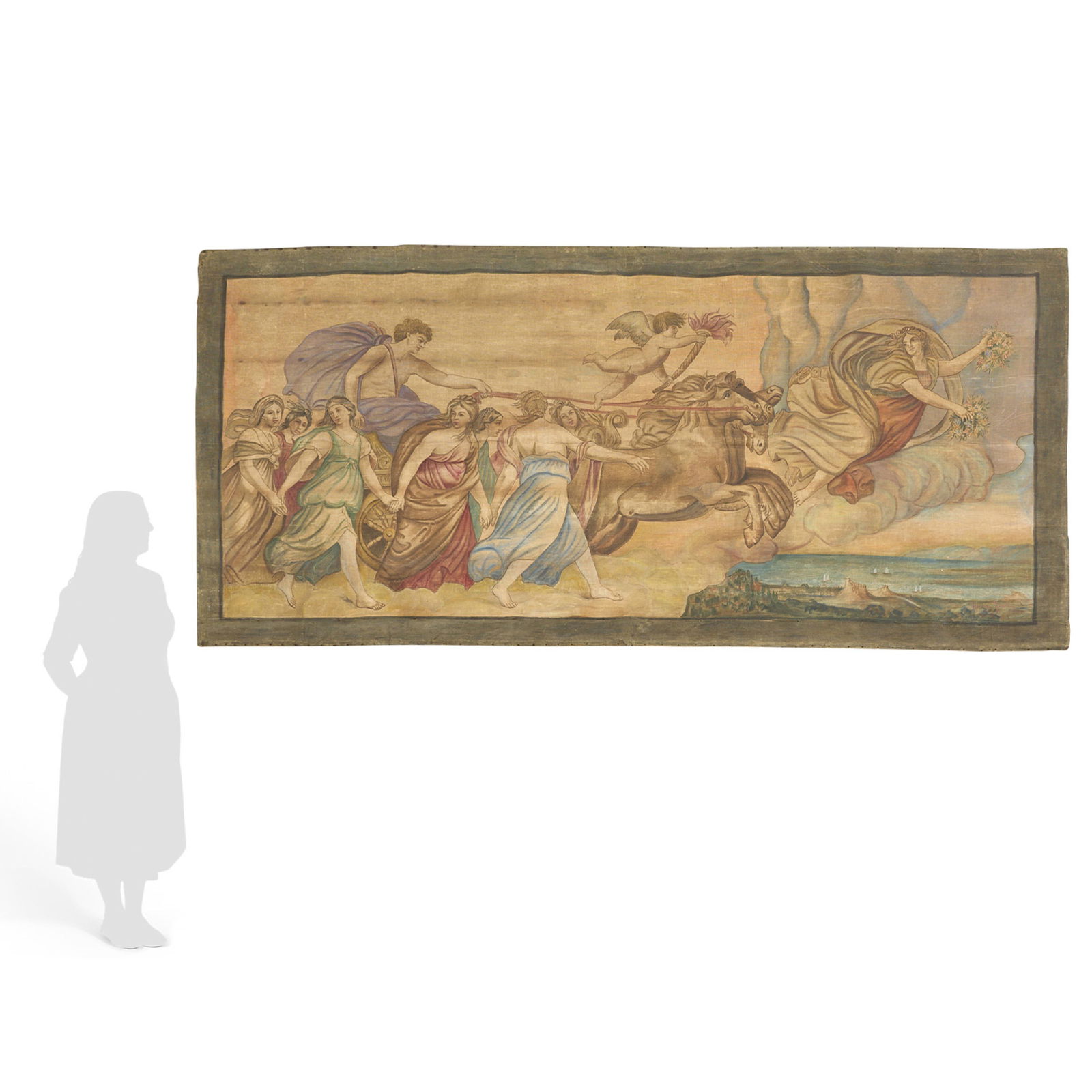 19th c. Italian Painted Tapestry Cartoon Aft. Reni (1 of 13)