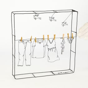 Janet McBean "Hangin' Out Together" Wire Sculpture