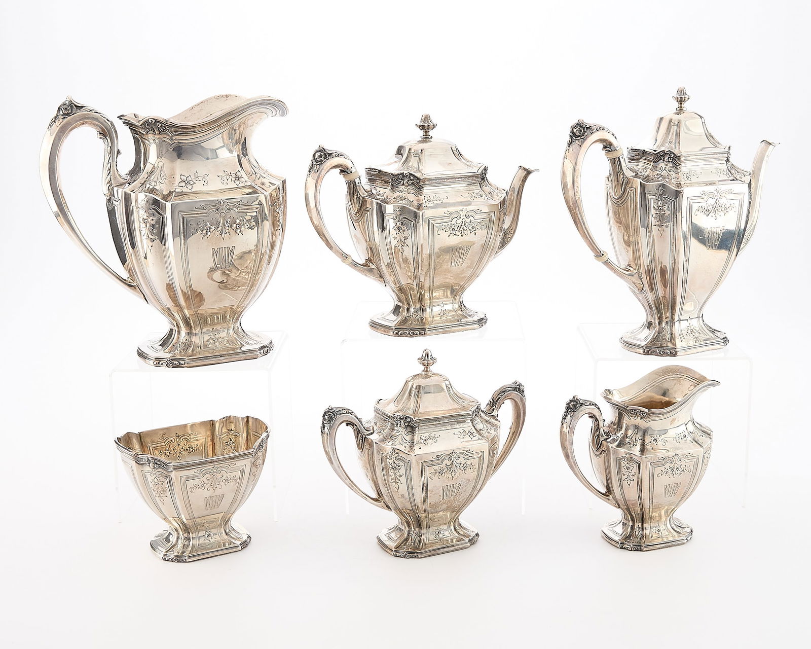 Set 6 Redlich Sterling Tea Vessels - 119.75 ozt (1 of 6)