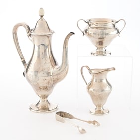 4 American Sterling Silver Tea Objects - 31.38 ozt