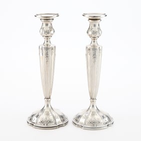 Pr American Weighted Sterling Candlesticks 1965.1g