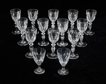 12 St. Louis Crystal & 2 Kosta Boda Wine Glasses