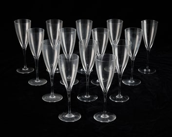 14 Baccarat Crystal "Dom Perignon" Wine Glasses