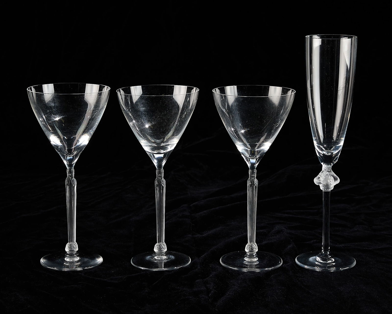 4 Pcs Lalique Crystal Glass Stemware (1 of 7)