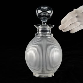 20th c. Lalique "Langeais" Glass Decanter