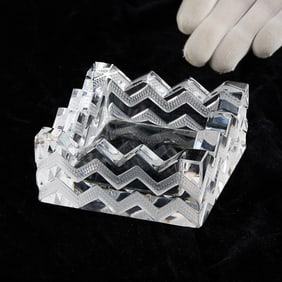 Lalique Crystal Glass "Soudan" Ashtray Bowl