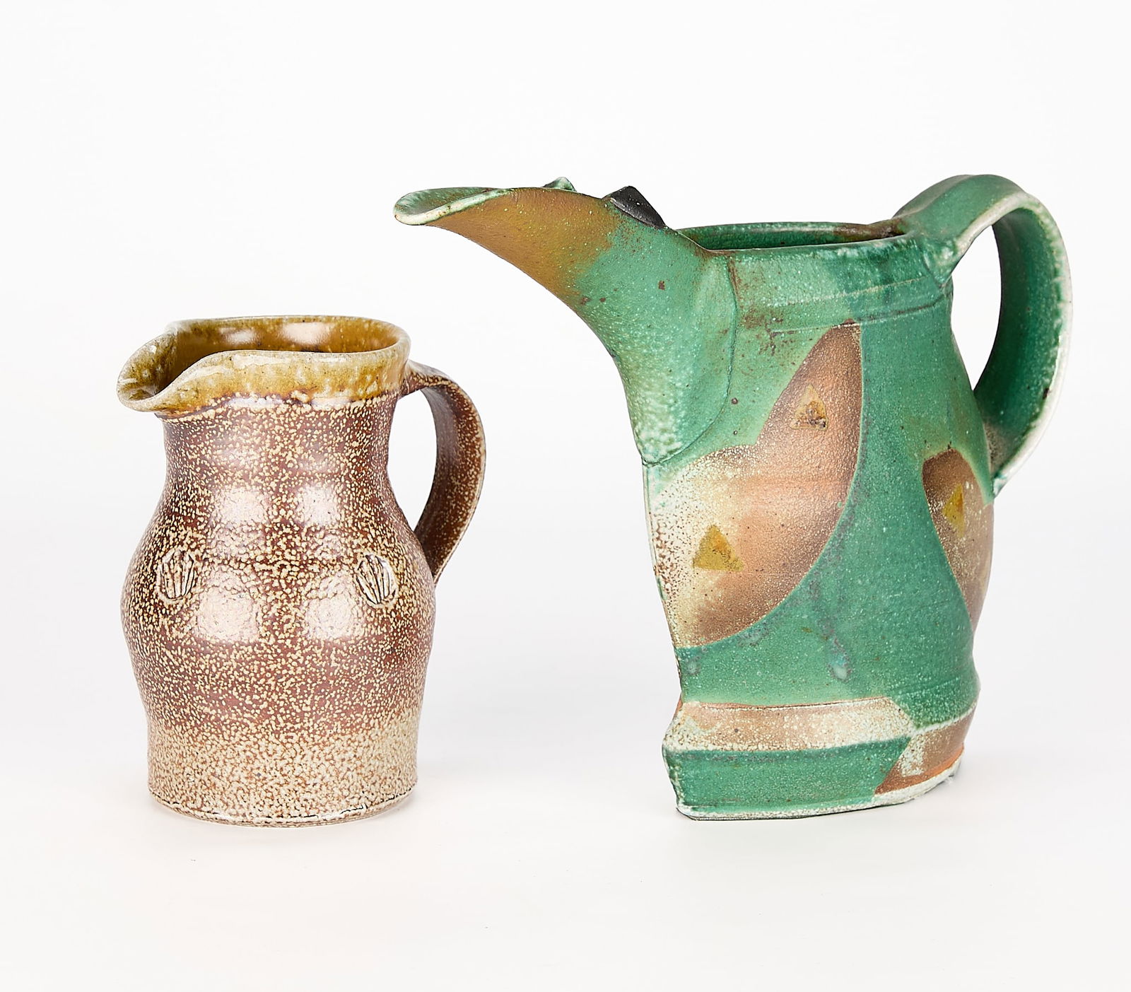 2 Jeff Oestreich Studio Pottery Pitchers - Marked (1 of 8)