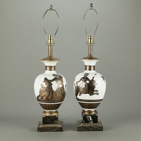 Pr Tommi Parzinger Regency Style Greek Myth Lamps