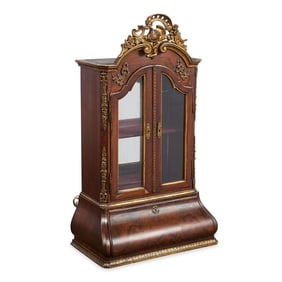 Style of Mathias Ortmann Gilt Wood Vitrine Cabinet
