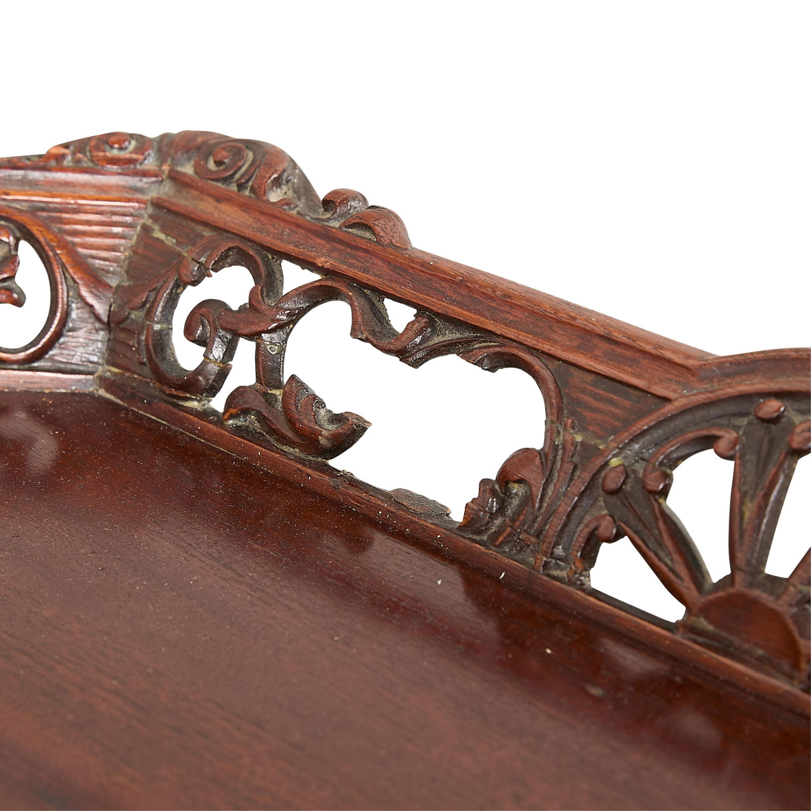 Chippendale Style Snap-Top Pierced Edge Tea Table - 5