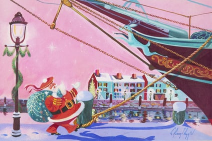 C. Robert Perrin Santa Clause Painting