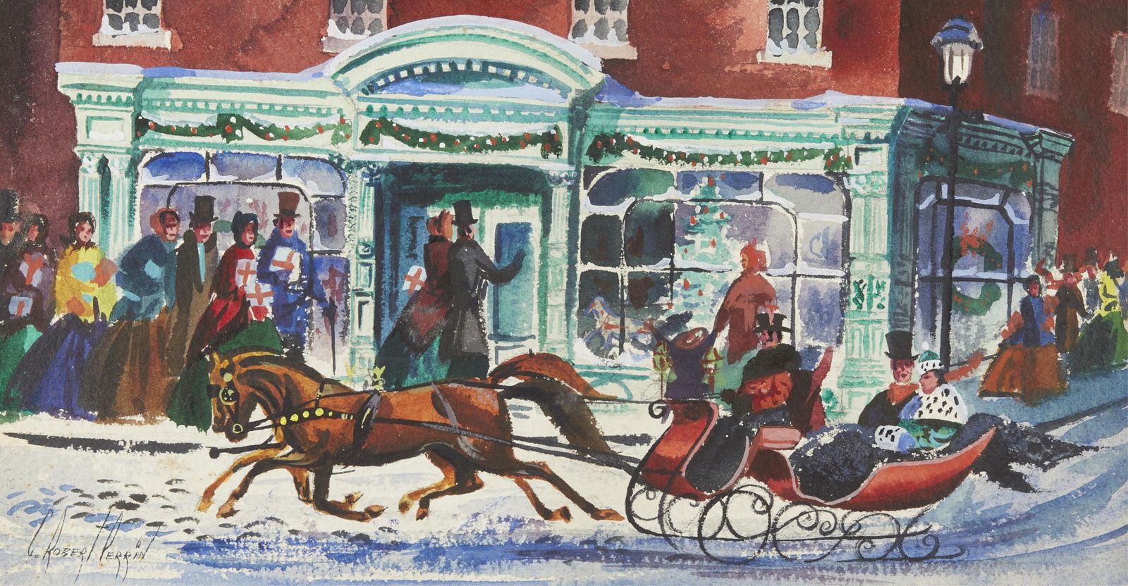 C. Robert Perrin Sleigh Ride Painting (1 of 3)