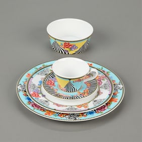 Set 5 Versace for Rosenthal "Hot Flowers" Dishes