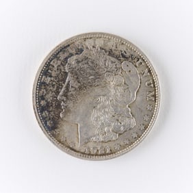 1921-D Morgan Silver Dollar Coin AU/MS