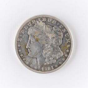 1921-D Morgan Silver Dollar Coin AU/MS