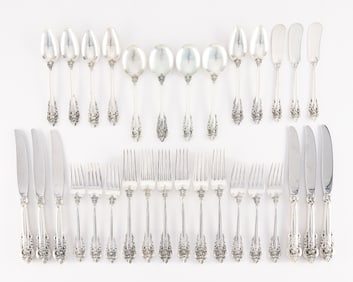 31 pcs Wallace Sterling "Grand Baroque" Silverware - 36.89 ozt