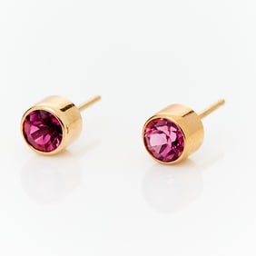 14k Gold Tourmaline Stud Earrings