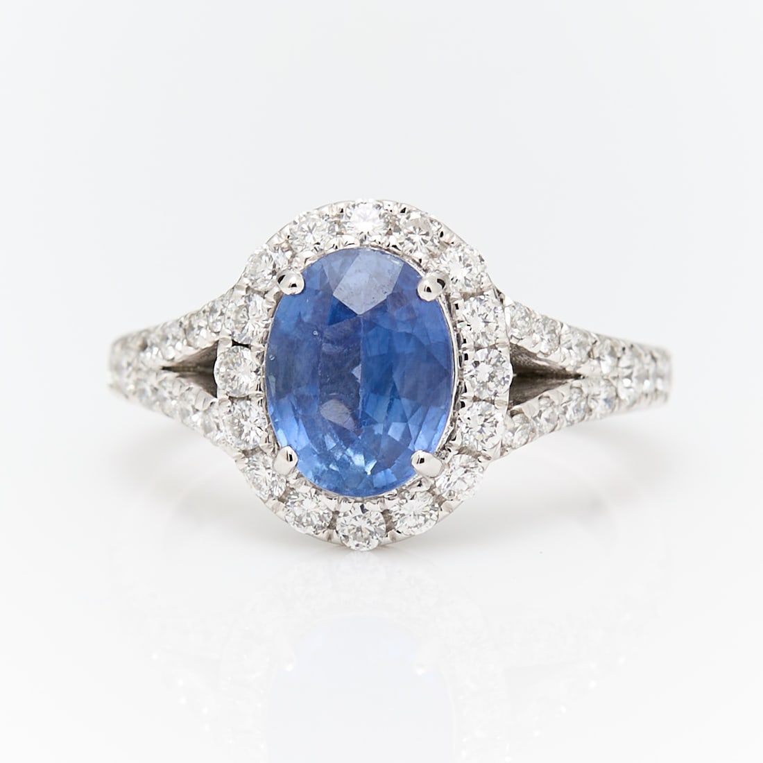 Platinum Diamond & Sapphire Ring (1 of 4)