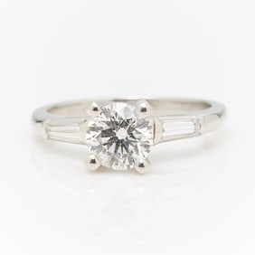 Platinum & 1.09 CT Diamond Ring