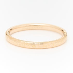14k Yellow Gold Hinged Bangle