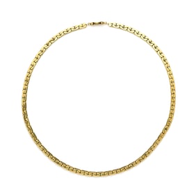 Italian 18k Yellow Gold Cobra Link Necklace